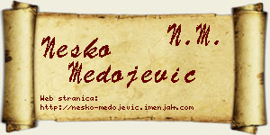 Neško Medojević vizit kartica